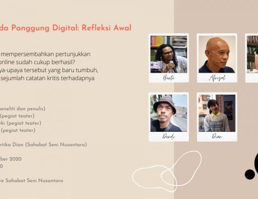 Teater Pada Panggung Digital: Refleksi Awal